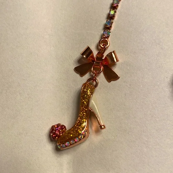 Betsey Johnson Gold Shoe and White Dress Earrings - back to stock! - Picture 2 of 3